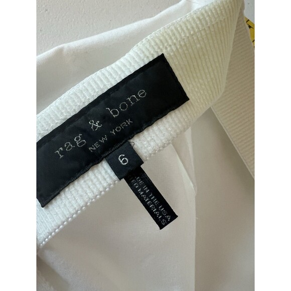 rag & bone NY simone snap pants iris White Women’s Size 6 made in USA - Picture 7 of 11
